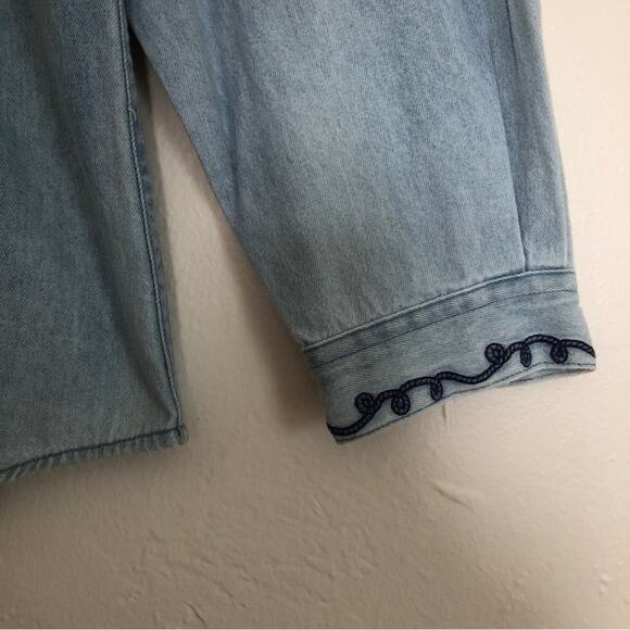 Vintage 90s Northern Reflections Northern Treasures Sailor Denim Jean Jacket Top - Picture 4 of 8